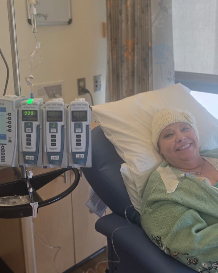Julie Carter, surrounded by love and support